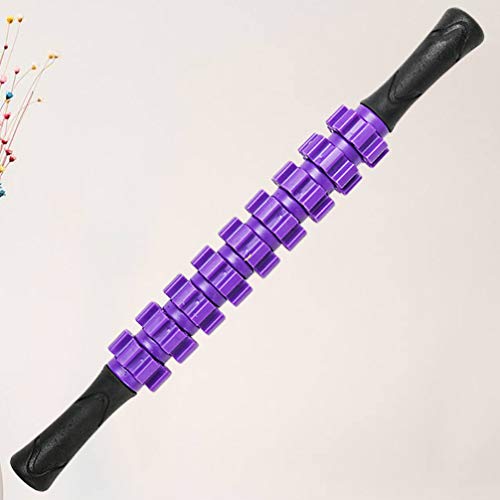 Haste massageadora de ioga para atletas que reduzem a dor (verde), Roxa, Size 1