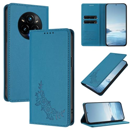 �X�}�z�P�[�X �Ή��@�� for Realme 14 Pro Plus 5G�yRFID�u���b�N�z�y�J�[�h�z���_�[�t�����z �}�O�l�b�g�J�� �X�^���h�@�\�t���z�X�}�z�P�[�X LakeBlue