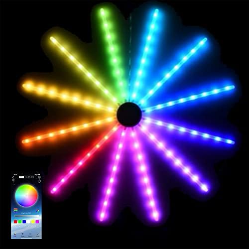 Neon Signs for Wall Decor, Smart Firework Lights Indoor Outdoor, RGB Color Changing Led Lights for Bedroom, Bluetooth Control, Led Strip Lights for Christmas Thanksgiving Cool Room Decor