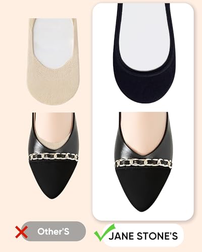 Jane Stone Womens No Show Socks Non Slip Low Cut Invisible Footies Liner Socks4