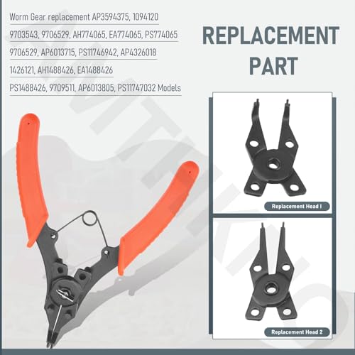 Kit de engrenagem helicoidal para KitchenAid/Whirlpool 5QT & 6QT Stand Mixer, substitui 9706529 9709