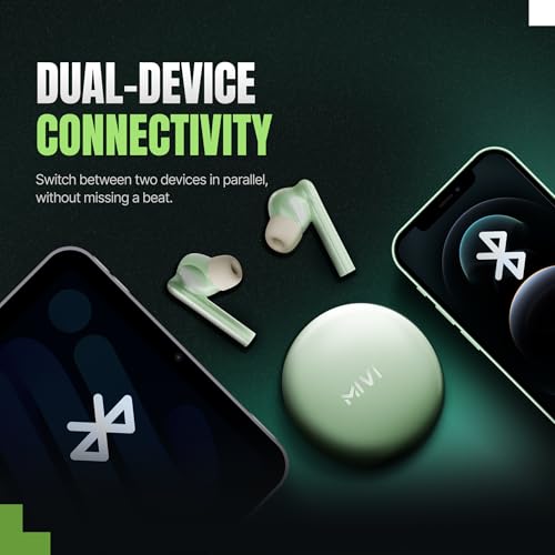 Image of Mivi DuoPods Horizon TWS Earbuds, 60H Playtime, 13mm Bass Drivers, AI-ENC HD Calls, Gaming Mode, Bluetooth 5.3, Type-C Fast Charging, IPX4, Made in India