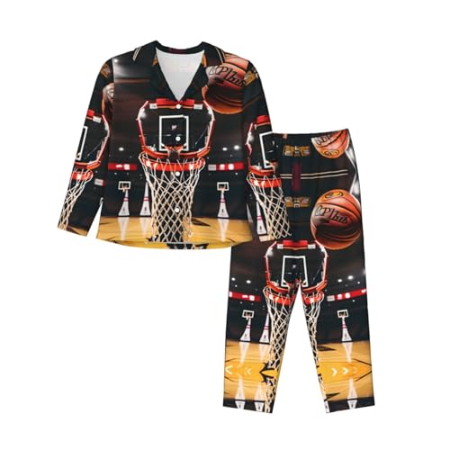 Pyjama imprimé basket-ball femme EdWal idéal contre le froid nocturne