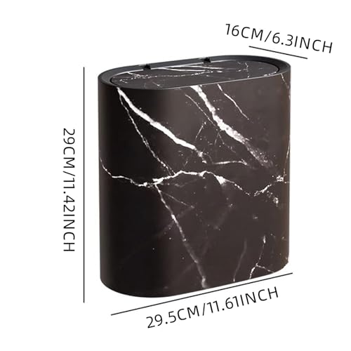 Caneca de basura de 14 litros con tapa abatible y diseño compacto miniatura 2