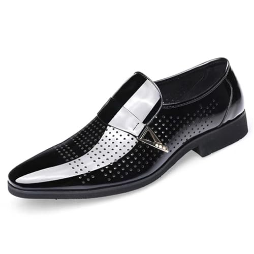 YZABEL Men's Slip-On Leather New Oxford Shoes Office Shoes Men Elegant Loafers for Dating Prom Business Work