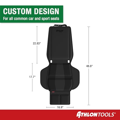 Image of ATHLON TOOLS Child Seat Pad - Side Protection, Optimal Fit - Isofix Compatible - Thickly Padded - for Child & Infant Carriers, Booster Seats - Designed in Germany