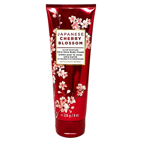 Bath & Body Works Japanese Cherry Blossom 2 Piece Gift Set - Body Cream and Body Scrub - Full Size