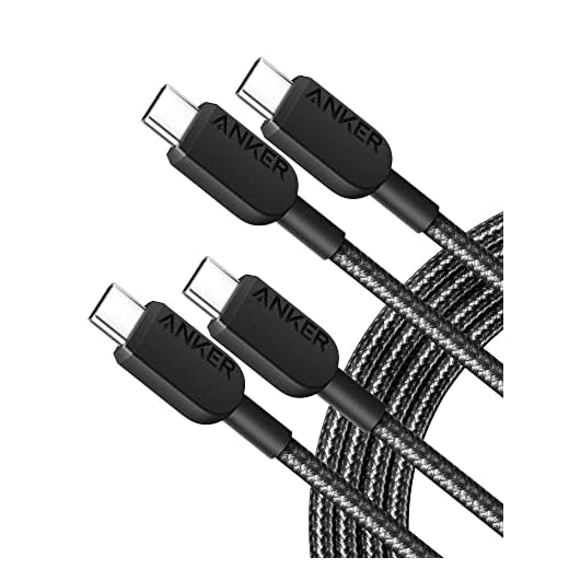 Anker USB C to USB C Cable,Type-C Charger Fast Charging Cord (6FT,2Pack) for iPhone 17/16 Series,iPad Air 4,MacBook Pro 2022 and More (USB 2.0,Black)