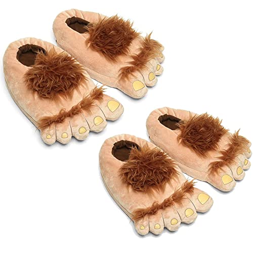 Ibeauti Couples Men/Women Hobbit Feet Slippers Family Novelty Costume Slippers