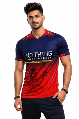 Image of RockinRetailz New Virat Kohli Red RCCBB Cricket Jersey 2026