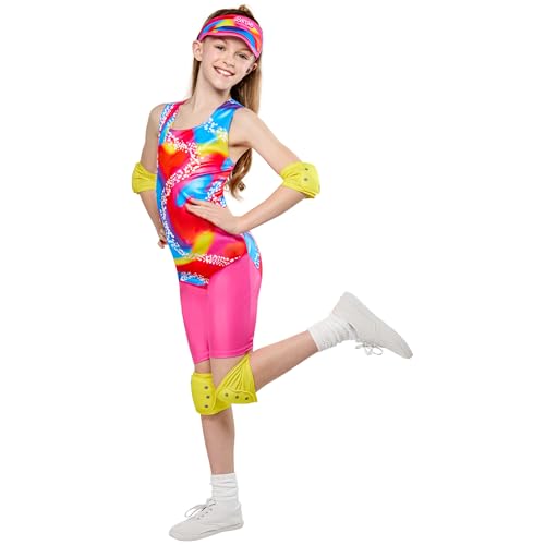 Rubies Offiziel Classic Rollerskate Barbie Kinderkostüm,Verkleidung für Kinder,Größe 9-10 Jahre Karneval