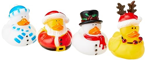 Baker Ross Funky Christmas Ducks - Pack of 4 Christmas Party Bag Fillers for Kids (X275)
