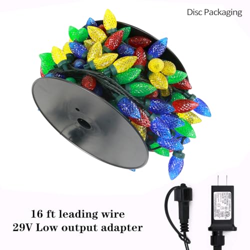 AWQ 200LED 146.9 FT C9 Christmas String Lights Plug in Fairy Twinkle String Lights 8 Modes Timer Function Waterproof Extendable for Indoor Outdoor Wedding Party Christmas Decoration (200, Multicolor) by AWQ - Image 5