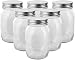Golden Spoon Mason Jars, With Regular Lids, and Lids for Drinking, Regular Mouth, Dishwasher Safe, BPA Free, (Set of 6) (16 oz/Pint)