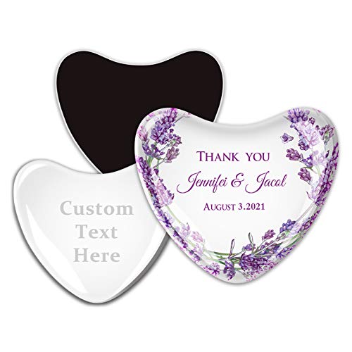 Mouthmill Customized Refrigerator Magnet, Thank You Fridge Magnets, Save The Date Magnets, Crystal Magnets for Wedding Favors, Personal Gift for Friends Family Bridesmaids(Wreath 4)