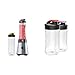Electrolux ESB2500 Sportsblender Mini Frullatore, 2 Bottiglie 0.6 l in Tritan Antirottura + SBEB2 Bottiglie Infrangibili Senza BPA per Minifrullatore Sportsblender da 300 ml, 2 Pezzi