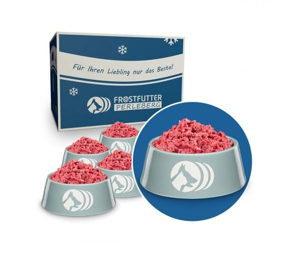 Frostfutter Perleberg Hühnerkarkasse-Bundle | 25 kg gewolftes Hundefutter vom Huhn für Hunde | sicher gekühlt geliefert | + 1 x gegartes Komplettmenü | gesunde Hundenahrung | Made in Germany