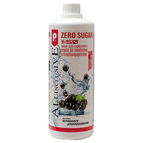 Prosport - Allinclusive ZERO SUGAR - Schwarze-Johannisbeere - Premium Getränkekonzentrat 1:50 - Vitaldrink - 1 Liter - 50 Portionen - Vitamin B1, B6, B12 Cover