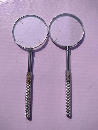 Optical Cross Cylinder Lens Set, 2 Pieces, 0.25/0.5 Diopters, Round