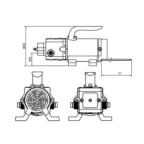 Amazon.co.jp: Zxyan 水中ポンプ 循環ポンプ 電気12V 120W 130PSI 10L