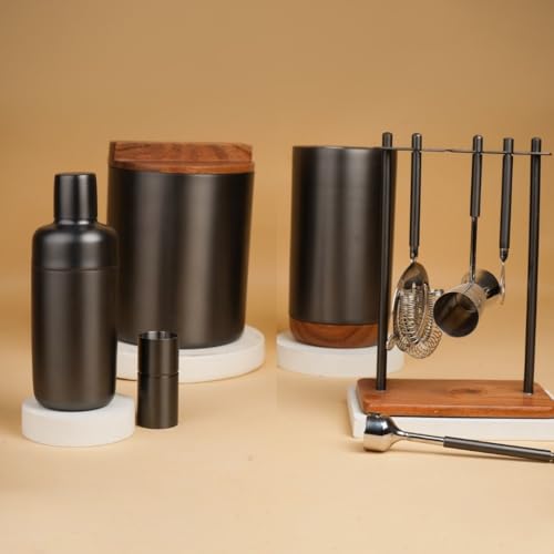 Image of The Empty Space Double Wall Insulated Stainless Steel Ice Bucket in Nickle Finish with Acai Wood Lid.[2.8L] Cocktail Bar, Wine Bottle, Home Accessories, Parties & Champagne Bucket