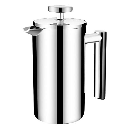 Máquina de café, Romacci Prensa Cafeteira de aço inoxidável Coador de café Pote Cafeteira portátil R