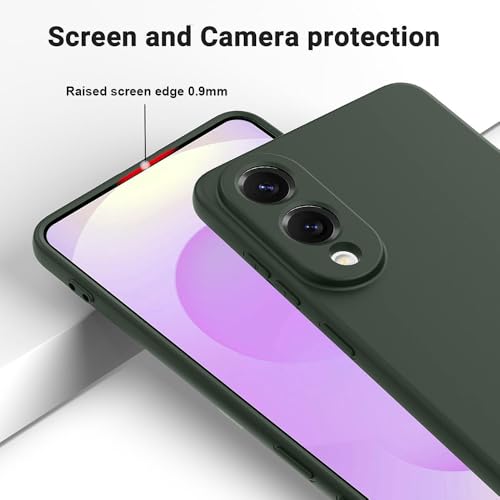 Image of Back Cover for Samsung Galaxy S25 Edge 5G | Full Camera Protection | Premium Liquid Silicon Case | Flexible Bumper Case for Samsung Galaxy S25 Edge 5G (Military Green)