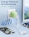USB C Plug UK, 40W 4-Port USB Plug Fast Charger Dual PD Power Adapter +QC Multiport Wall Charge Head Mains Type C Fast Charging Plug for iPhone 17 16 15 14 13 12 11 Pro Max Plus, iPad