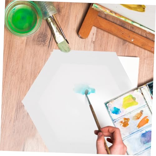 Lienzo hexagonal para pintura al óleo SOIMISS marco de madera y algodón pack de 3 5