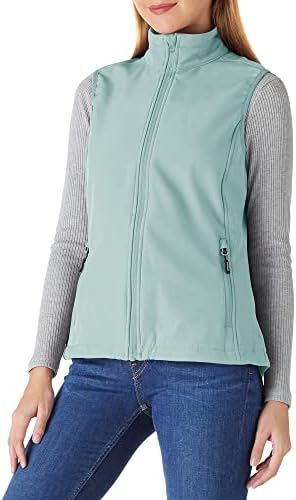 Outdoor Ventures Women's Lightweight Softshell Vest Windproof Fleece Lined Zip Up Sleeveless Jacket for Running Hiking Golf