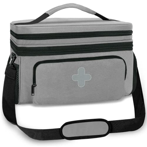 Image of GDNasist Medicine Storage Bag, Medical Bag Pill Bottle Organizer Empty