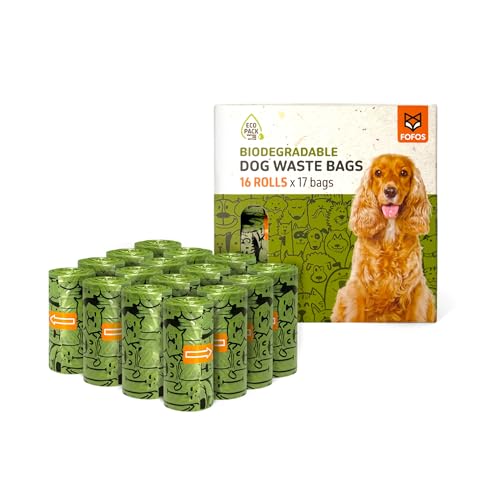 Image of BarkButler x FOFOS Poop Bag Refills - Biodegradable Pet Waste Bags, Leakproof & Odour-Free Dog Poop Bags (16 Rolls, 272 Bags) - Green