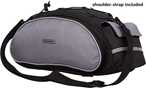 Roswheel 14541 Multifunctional Bike Rear Seat Cargo Bag Bicycle Rack Trunk Panniers, Black