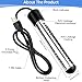 2000W Immersion Water Heater with 304 SS Guard Fast Heats up 5 gallons Water in Minutes, Portable Bucket Water Heater with LCD Thermometer, Submersible Water Heater for Bathtub Swimming Pools, Black