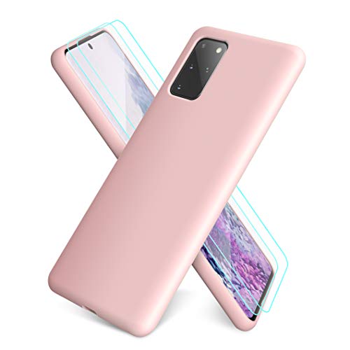XinYue - Funda para Samsung Galaxy S20 Plus, Carcasa de Silicona Líquida Gel Ultra Suave Funda con tapete de Microfibra Anti-Rasguño - Rosa