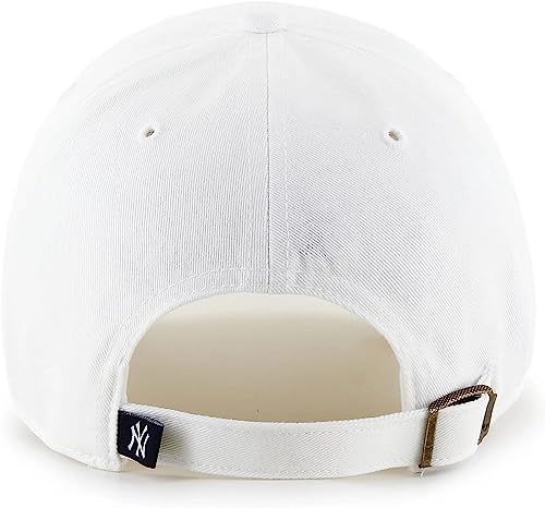 Gorra ajustable New York Yankees blanca y azul marino miniatura 2