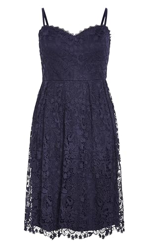 Image of City Chic Women's Plus Size Cocktail Dress - Scarlet Bustier Lace Midi