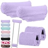 Threlaco Crutches Padding Universal Crutch Pads for Armpits and Hand Cushion Soft Fluffy Covers Accessories Sets for Underarm Armpits and Handles (Purple)