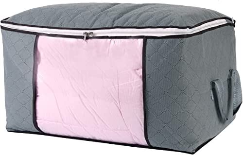 Combocube Jumbo Zippered Storage Bag For Closet King Comforter, Pillow, Quilt, Bedding, Clothes, Blanket Organizers With Large Clear Window & Carry Handles Space Saver thumb #1
