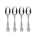Oneida Michelangelo Fine Flatware Set, 18/10 Stainless, Set of 4 Teaspoons
