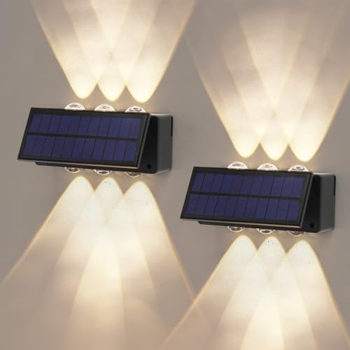 ALLOMN Solar Wall Lights Outdoor