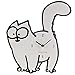 Produktbild Simon's Cat Wanduhr - weiß, Bedruckt, aus MDF Holzfasermaterial, im Sichtkarton.