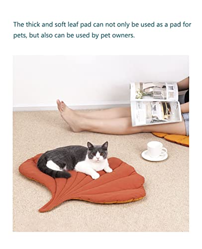 Ginkgo Biloba Mat,Pet Mat For Dog Cat With Leaf Shape, Double-Sided Leaves Cat Puppy Cushion,Soft Cotton Portable Camping Travel Pet Mat For Cats And Small Medium Dogs (Color : Ginkgo Biloba) #TOP4