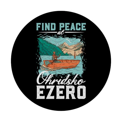 Pêche à l'Ohridsko Ezero PopSockets PopGrip Adhésif – vue 3