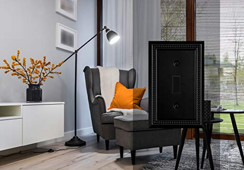Image of Henne Bery Sunken Pearls Heavy Duty Switch Plate /Wall Plate /Outlet Cover (Single Toggle 3PK, Matte Black)