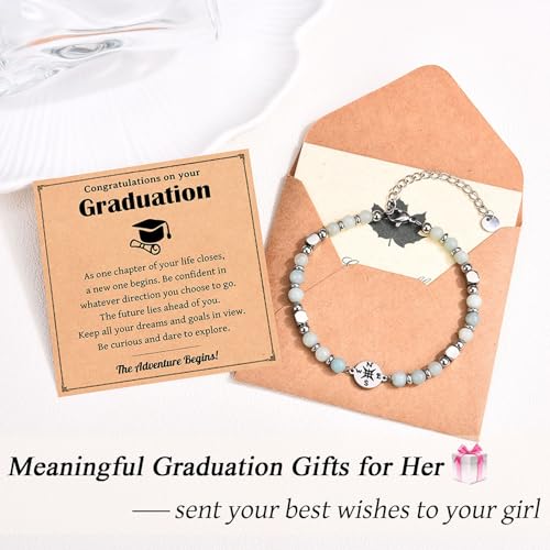 2025 Graduation Gifts for Her, Compass Bracelet for Girls Women, Inspirational High School College Class of 2025 Graduation Gifts3