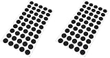 Adsamm® / 50 x Selbstklebende Filzgleiter/Schwarz/ø 16 mm/Rund / 1.5 mm dünne Selbstklebende...