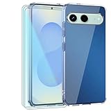TIANDIMY Silicone Case + 3 Pack Screen Protector for Sony Xperia 10 VII,Transparent Shockproof TPU Case,Bumper Phone Case,DustProof,Antiskid Anti-Scratch Phone Cover -M3