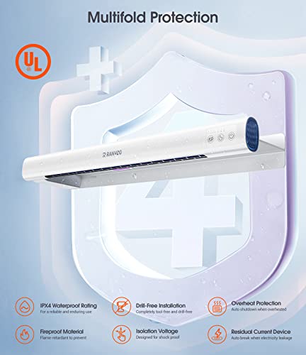 Ranvoo Electric Towel Rack, Energy-Saving Towel Warmer, Compact Rapid Heating And Drying, 3 Timer Settings, Wall Mounted Electric Towel Heater For Home Bathroom, Spa, Hotels - White #TOP5