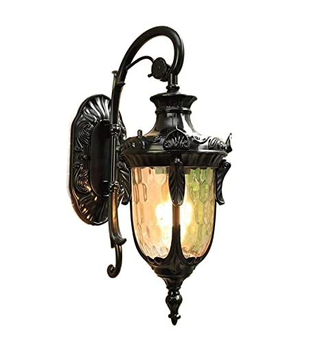 Applique murale extérieure rétro E27 lanterne en verre étanche pour balcon